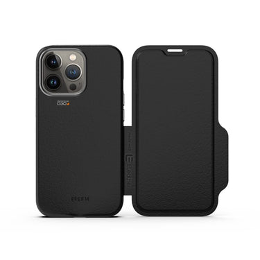 EFM Monaco Leather Wallet Case Armour with D3O 5G Signal Plus for iPhone 13 Pro Max (6.7